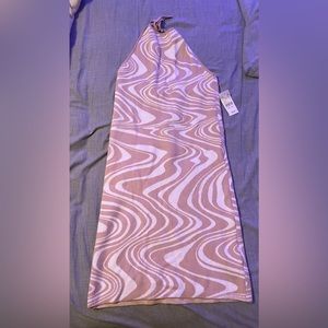 PacSun Tan and white mini dress